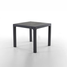 Resim Evdemo Rattan Masa 90x90 cm Siyah 