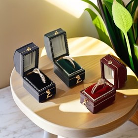 Resim 1 adet Mini Takı Kutusu Vintage Yüzük Kutusu Avrupa Tarzı Takı Kutusu, Takı Kutuları 