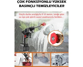 Resim Thomax Şarjlı Ve Yüksek Basınçlı Oto Yıkama Makinesi Ve Sulama Tabancası Bahçe Yıkama Makinesi 