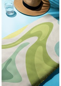 Resim Dijital Baskı Plaj Deniz Havlusu Soyut Desenli Peştamal Hvl0193 Renkli 