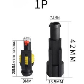 Resim 100 Adet 1 Pin Süper Seal Konnektör Su Geçirmez Oto Dişi Erkek (552490699) 