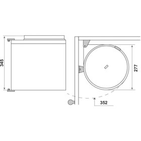 Resim Beyaz 13L Ipli Çöp Kutusu, Şık ve Kullanışlı Ofis ve Ev Için 
