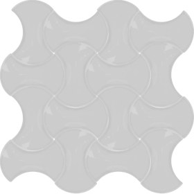 Resim Armada Çini 12X20 cm Kemik Beyaz Şekilli Çini Seramik Karo 