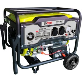 Resim Genpower Gbg 40 E Model 4 Kva Benzinli,ipli/marşlı,tekerlekli Monofaze Portatif Jeneratör 