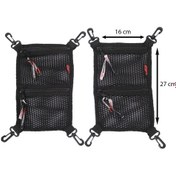 Resim GP Kompozit 40 LT x 2 Alüminyum Motosiklet Yan Çanta Uyumlu Çanta İçi File Siyah 