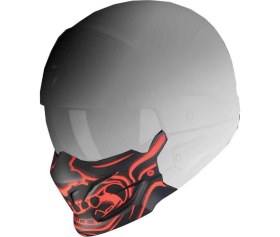 Resim Scorpion EXO COMBAT Evo Samurai Maske Mat Siyah Kırmızı 