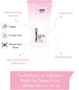 Resim Frankly ton eşitleyici ve aydınlatıcı bright up güneş kremi spf50+ pa++++ 50 m 