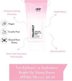Resim Frankly ton eşitleyici ve aydınlatıcı bright up güneş kremi spf50+ pa++++ 50 m 