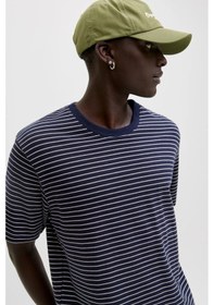 Resim Jack & Jones Erkek T Shirt 12288015 Lacivert-beyaz Lacivert - Beyaz 