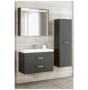 Resim Maria 80 Cm Banyo Dolabı-Antrasit (Boy Dolap Hariç ) 