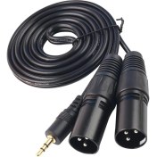 Resim Nanlly 3.5mm Stereo Mini Erkek - Çift Xlr Erkek Stereo Kablosu 1.5m (Yurt Dışından) 