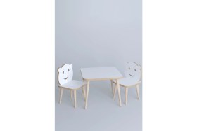 Resim Remaks Bambi Yaz Sil Yüzey Çocuk Masa Sandalye Takımı 1 Aktivite Oyun Masası 2 Sandalye - Beyaz 