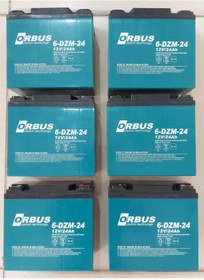 Resim ORBUS 12v24 Amper Jel Akü 6'lı Takım 2024 Güncel Üretim Tarihli 