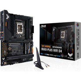 Resim Asus TUF Gaming B660-Plus WIFI D4 Intel B660 5333 (OC) MHz DDR4 Soket 1700 ATX Anakart Asus