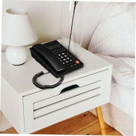 Resim VILLCASE Kablolu Telefonu Büyük Tuşlu Ev Telefonu Yaşlılar İçin Kontrolü Ayarlanabilir Dayanıklı Konforlu Tuşlarla 