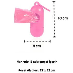 Resim Bamm Bamm Çanta Boy Kirli Bebek Bezi Çöp Poşeti ve Taşıma Çantası (Pembe) 
