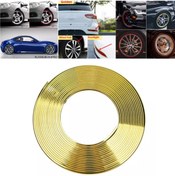 Resim ŞüsCarOto Aksesuar Araç Araba Oto Jant Fitili Metal Görünümlü Lastik Jant Trim Bandı Jant Şeriti 8 Metre Gold 