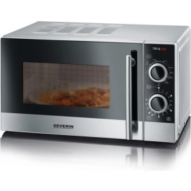 Resim Severin Severın 700 W Izgaralı 2'si 1 Arada Mikrodalga, 9 Otomatik Programlı Izgara Fırın, Izgara Raflı ve Döner Tablalı Mikrodalga, Gümüş-Siyah / Paslanmaz Çelik, Mw 7874 
