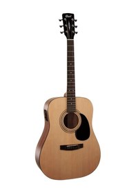 Resim Cort Ad810E-Opw Elektro Akustik Gitar Kılıflı Open Pore Ladin 