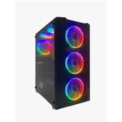 Resim Gameforce Panda 6x120mm Rgb Fanlı Kumandalı Atx Oyuncu Kasa 