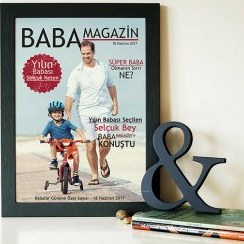 Resim Kişiye Özel Baba Magazin Dergi Kapağı 