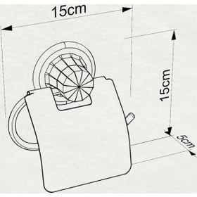 Resim Teknotel Kapaklı Vakumlu Tuvalet Kağıtlık Krom Dm238 