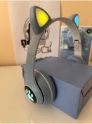 Resim Subzero Katlanabilir sevimli Kedi Kulaklı Bluetooth Kulaklık 