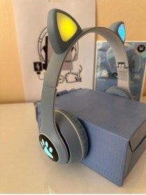 Resim Subzero Katlanabilir sevimli Kedi Kulaklı Bluetooth Kulaklık 