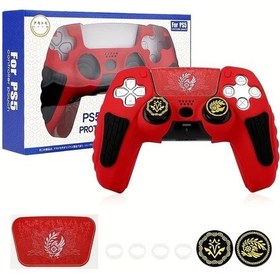 Resim Globalbloom Playstation 5 Kumanda Kılıfı 2 Paket Kırmızı Silikon Koruma Kapak Ve Sticker 