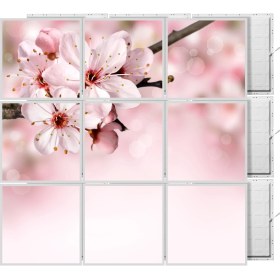 Resim Gök Panel 60 x 60 LED Panel Aydınlatma Desenli 3x3 9'lu Grup 46510098SA 