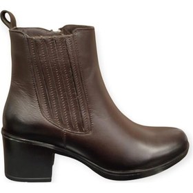 Resim Venüs 25021503k Topuklu Klasik Deri Kadın Bot Kahve 