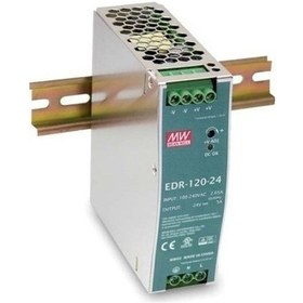 Resim Meanwell Edr-120-24 120W 5 Amper Trafo Ray Tip Güç Kaynağı 