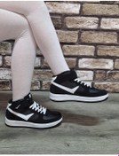 Resim Yarım Bilek Boğazlı Basket Günlük Rahat Spor Ayakkabı Sneaker Siyah 