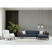 Resim London Köşe Takım+ Berjer (Antrasit+Ares Beyaz) 