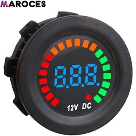 Resim Araba Kamyon Motosiklet Voltmetre Pano Tip Akü Göstergeli 