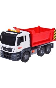 Resim Farbu Oyuncak 1:12 Sürtmeli Sesli Işıklı Kırmızı Damperli Oyuncak Kamyon 