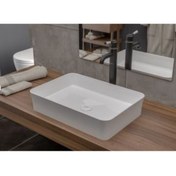 Resim Bocchi Slim Line Dikdörtgen Lavabo 55x38 Cm Parlak Siyah 1476-005-0125 