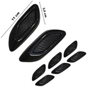 Resim Araç Mini Yan Çamurluk Ventil Süsü 6 Adet Telli Model Siyah Kasa Siyah Telli Yapıştırmalı Model 