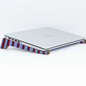 Resim Gift Taşınabilir Ahşap Bordo Mavi Laptop Standı 