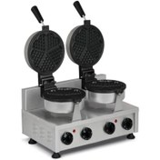 Resim OMAKE Elektrikli Kalp Model Çiftli Waffle Makinesi Zamanlayıcılı WFL11.E22.0201.Z5F 