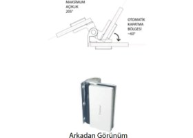 Resim Thoor Yaylı Cam Kapı Menteşesi Duvardan Cama 