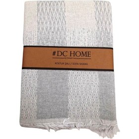 Resim Dc Jakarlı Pamuklu Kaymaz Terletmez Koltuk Örtüsü 180x240 - Gri gri 