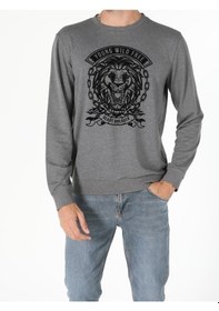 Resim Colin's Regular Fit Antra Melanj Erkek Sweatshirt CL1055794_Q1.V2_ANM 