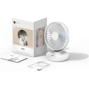 Resim Xinh USB Şarj Edilebilir Fan Sessiz Taşınabilir Fan Kamp Ofis Seyahat Pil Için Ayarlanabilir USB Fan Powered ve USB (Yurt Dışından) 