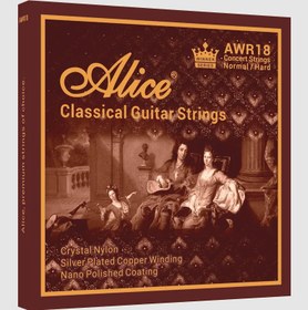 Resim Alice AWR18-N Klasik Gitar Tel Seti - Long Life Crystal (Normal Tension) | Özel Anti-Oksidan Kaplama ile Uzatılmış Tel Ömrü, Sıcak ve Dengeli Akustik Tonlar | Ölçü: 4/4 Klasik Gitarlar İçin (6'lı Tam Takım Set) 