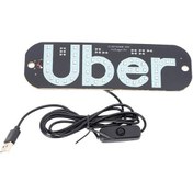 Resim Geeksen Taksi Aydınlatması Led Logo Usb Fişi Led Işık Araba Ön Camı Uber Logo Işığı 