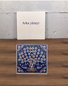 Resim Armada Çini 20x20 Cm Ed 327 Kobalt Hayat Ağacı Eldekoru Çini Karo 