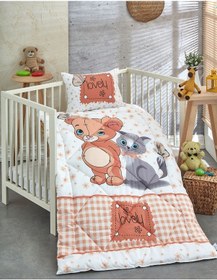 Resim Komfort Home Ranforce Bebek Yorgan Seti Pamuk / V16 