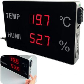 Resim Sevgift HE218A-TH Büyük LED Ekranlı Endüstriyel Sıcaklık ve Nem Ölçer 