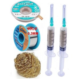 Resim Mechanic /lehim Teli 40gr 0,3mm Lehim Toplama Cp-3515 Emme Teli 3,5mm Havya Ucu Temizleme Teli Set St04 